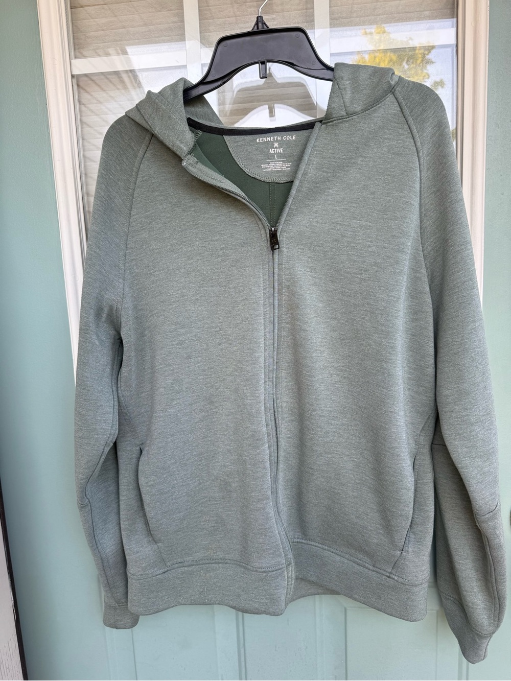 Kenneth Cole Active Heather Gray Full-Zip Hoodie